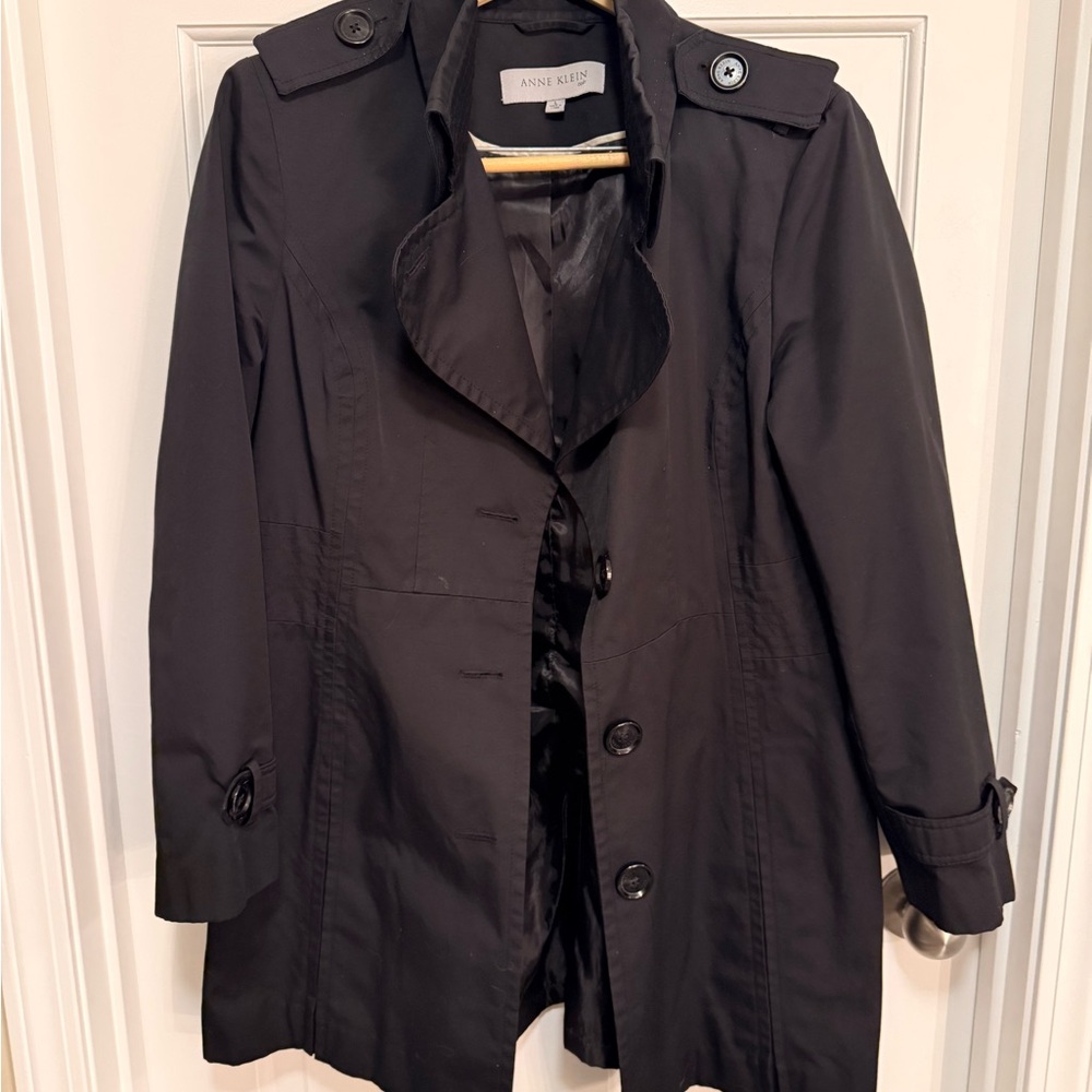Anne Klein Black Trench Coat for Women